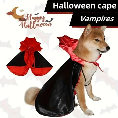 Medium Dog Halloween Costumes, Halloween Dog Vampire Cloak Costume Dog Devil Costume Pet Halloween Costume